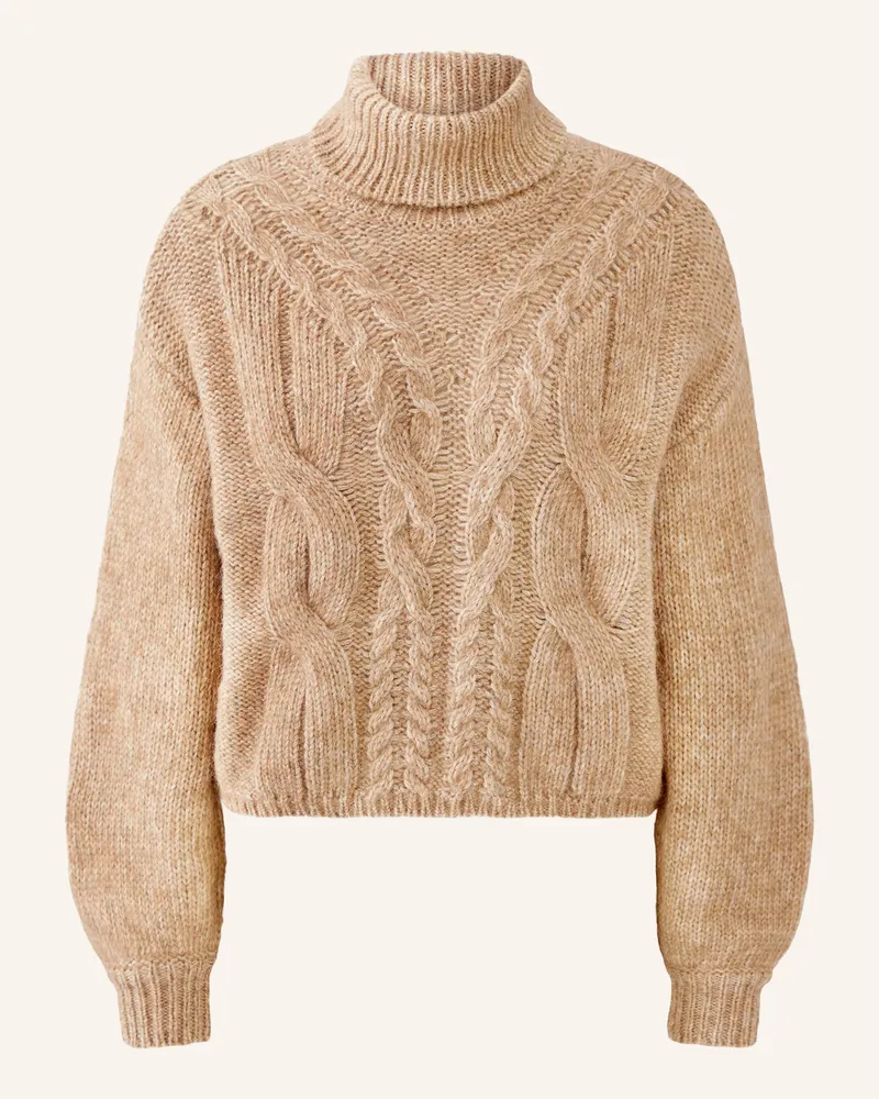 Oui  Rollkragenpullover mit Alpaka Beige