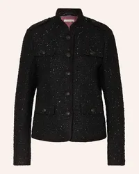 lilienfels Kastenjacke mit Pailletten Schwarz