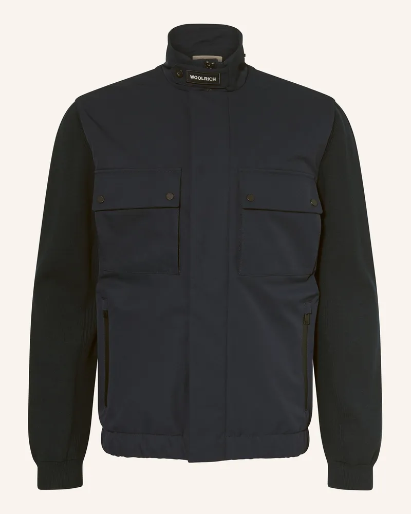 Woolrich Jacke Im Materialmix blau Dunkelblau