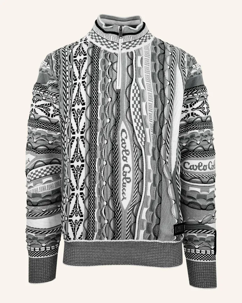 Carlo Colucci Stricktroyer - 3d Knit Frigato schwarz Schwarz