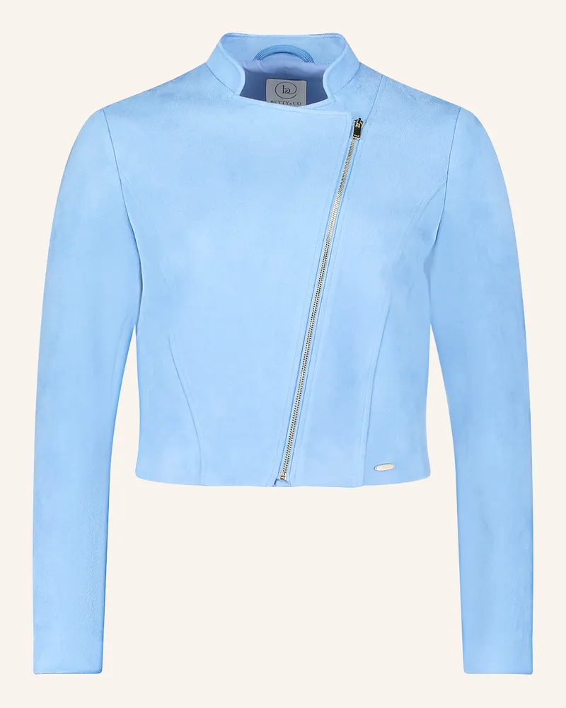 Betty Barclay Cropped-Jacke In Lederoptik blau Hellblau