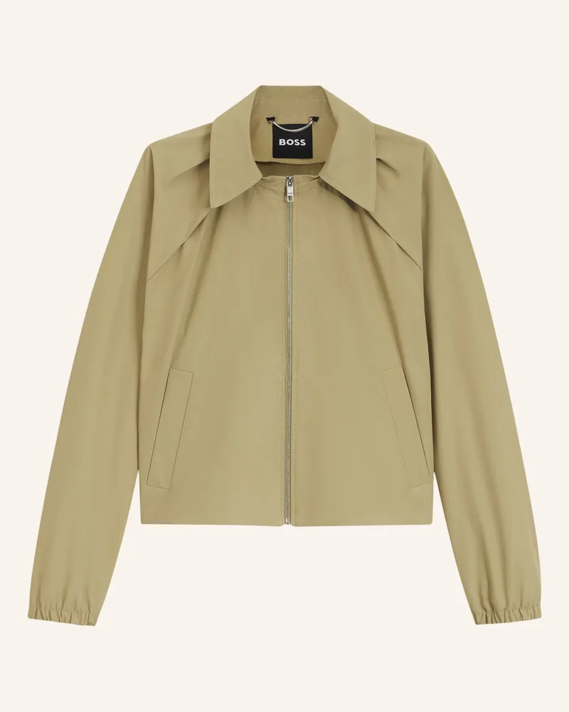 HUGO BOSS Klassischer Mantel Cabasy Regular Fit gruen Khaki