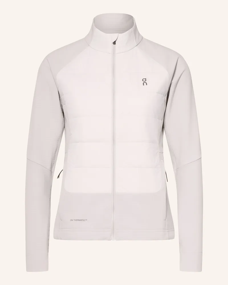 ON Hybrid-Laufjacke Weather grau Hellgrau