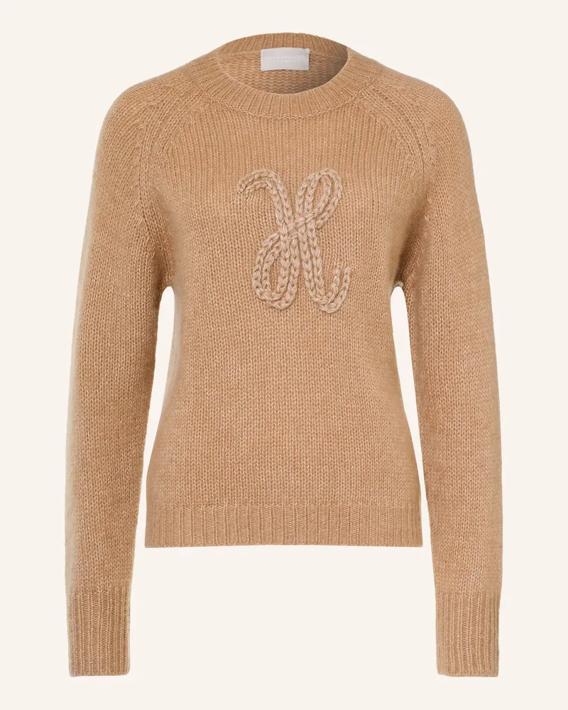 hemisphere Pullover Mit Cashmere braun Camel