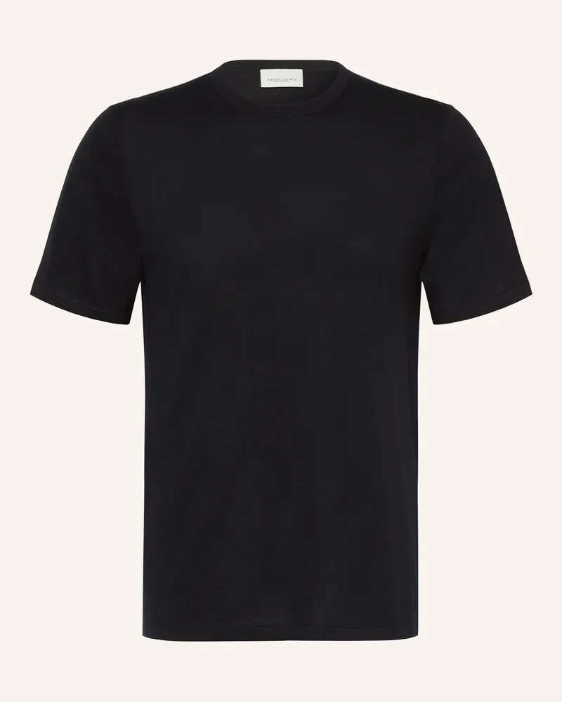 Profuomo Strickshirt Dunkelblau