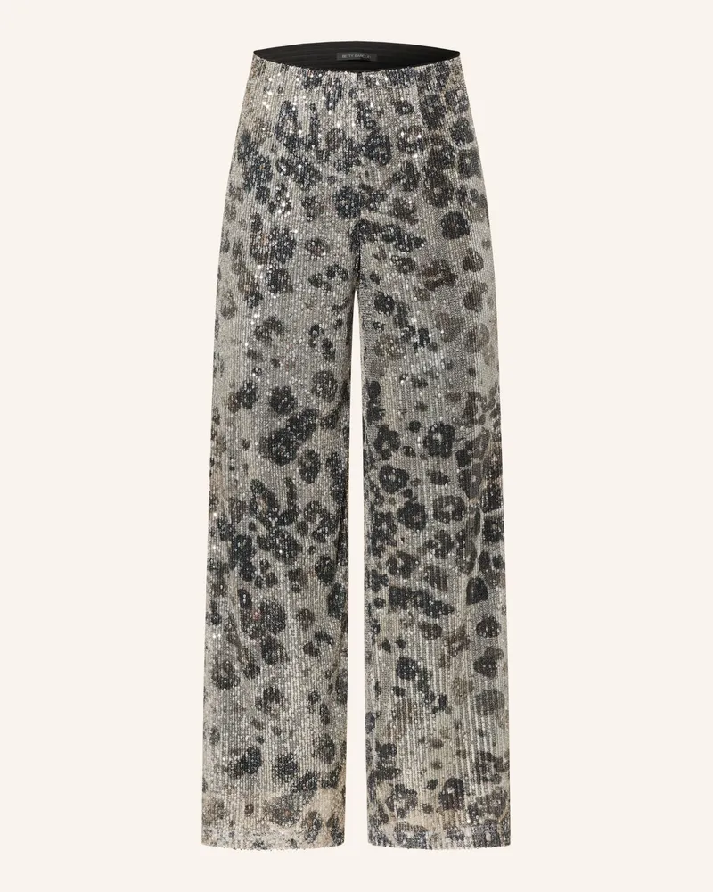 Betty Barclay Marlenehose Mit Pailletten grau Taupe