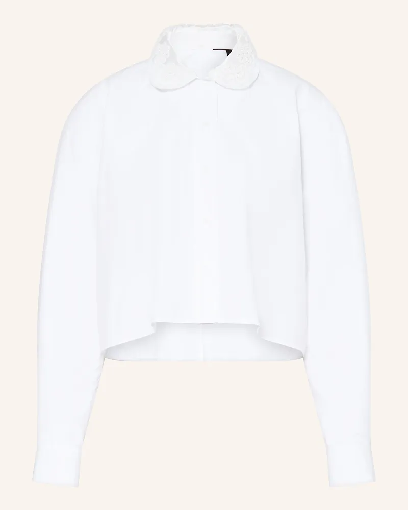 Maje Bluse mit abnehmbarem Kragen Weiss