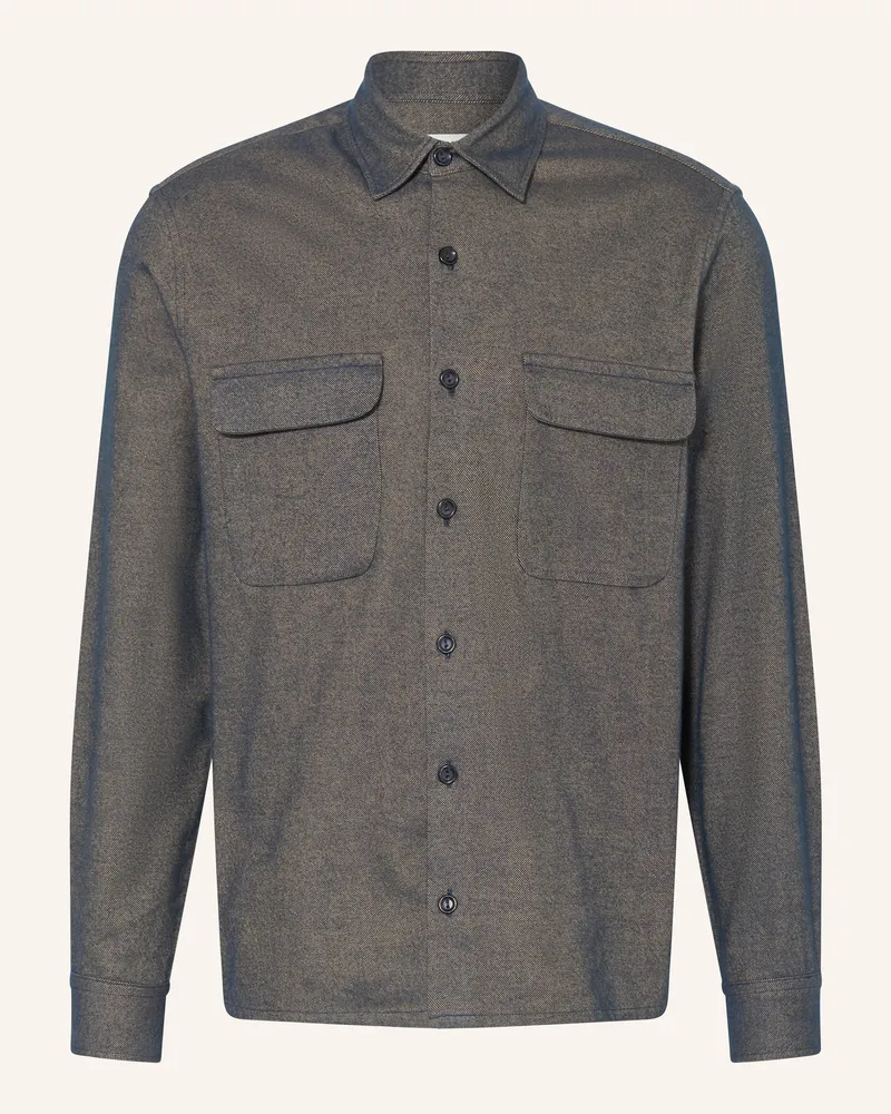 Sandro Flanell-Overshirt Dunkelblau