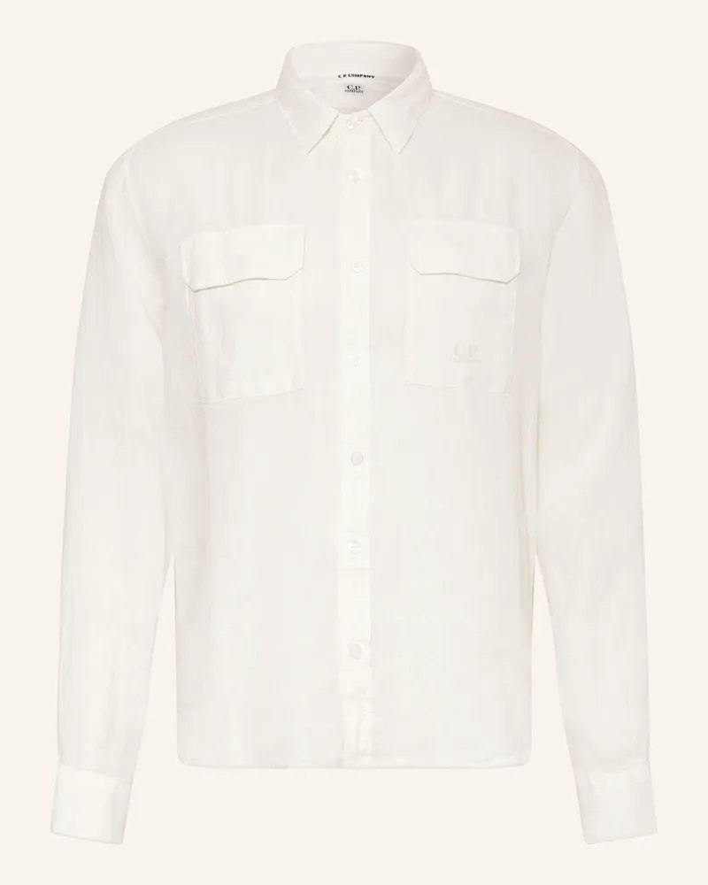 C.P. Company Leinenhemd Regular Fit weiss Weiss