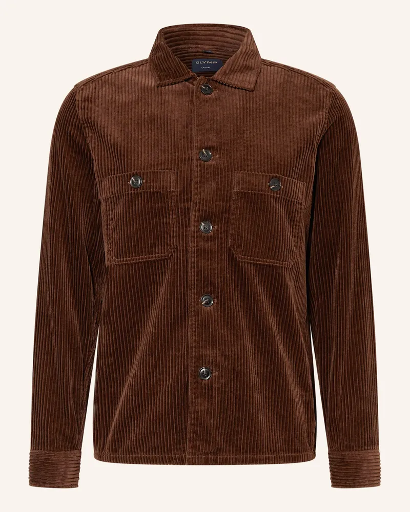 Olymp Cord-Overjacket Dunkelbraun