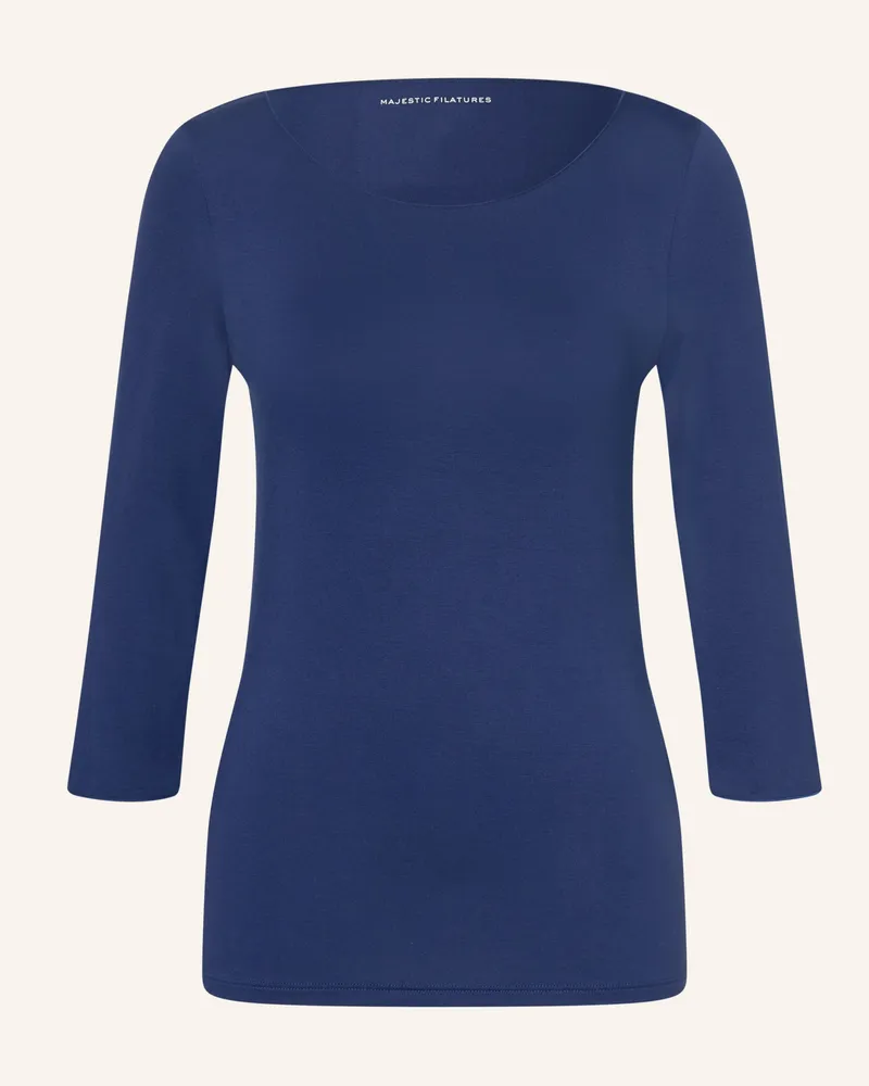 Majestic Shirt Mit 3/4-Arm blau Dunkelblau