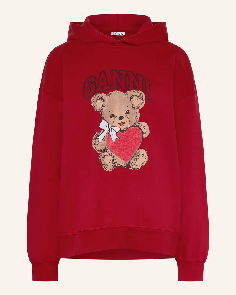Ganni Oversized-Hoodie Rot