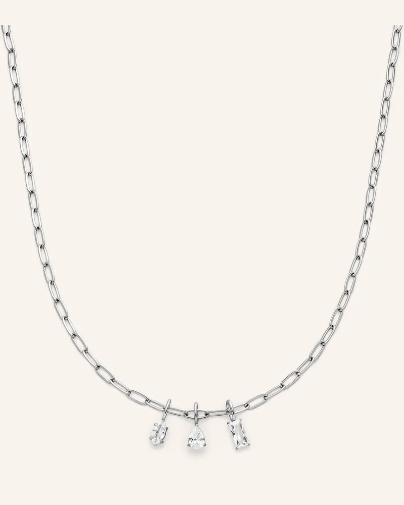 S.Oliver Halskette  Aus  Edelstahl silber Silber