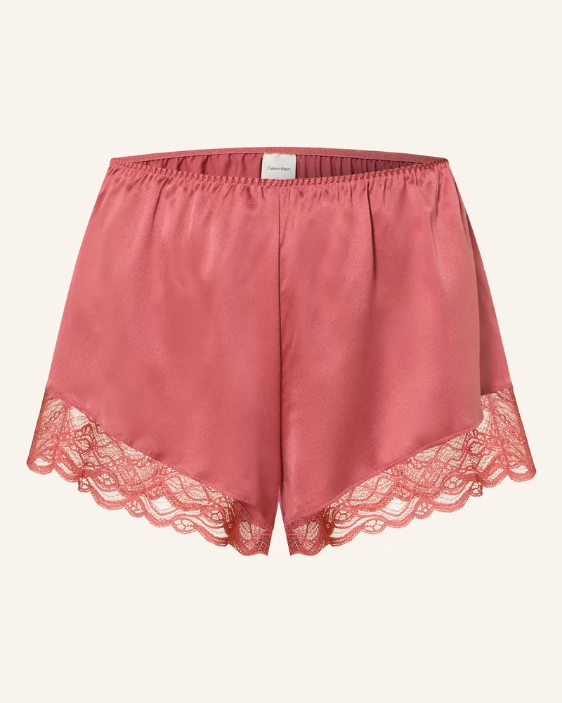 Calvin Klein Schlafshorts CK INSTINCT aus Satin Dunkelrot