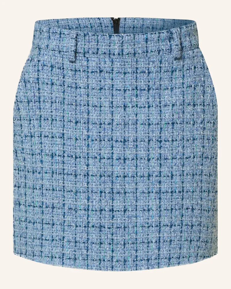 Mrs & HUGS Tweed-Rock mit Glitzergarn Blau