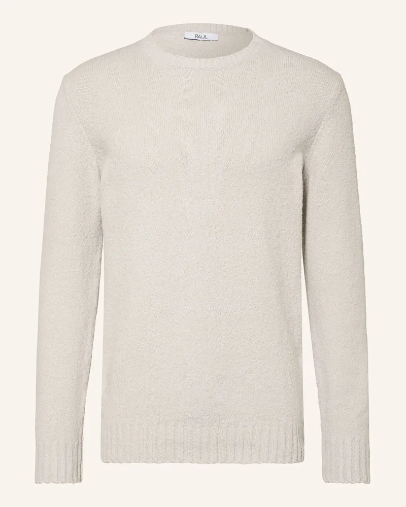 paul Bouclé-Pullover grau Hellgrau