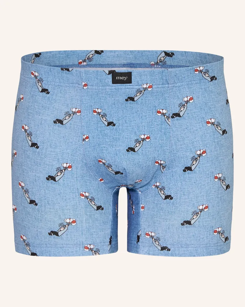 Mey Boxershorts Serie Mey × Loriot blau Hellblau