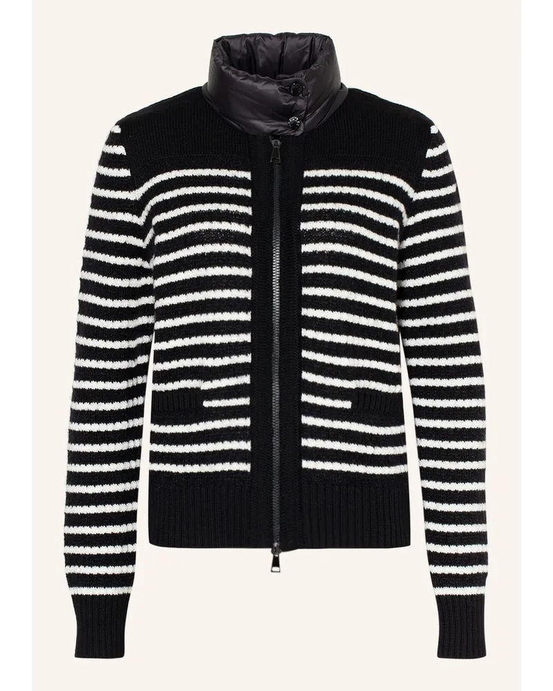 Moncler Strickjacke TRICOT im Materialmix Schwarz