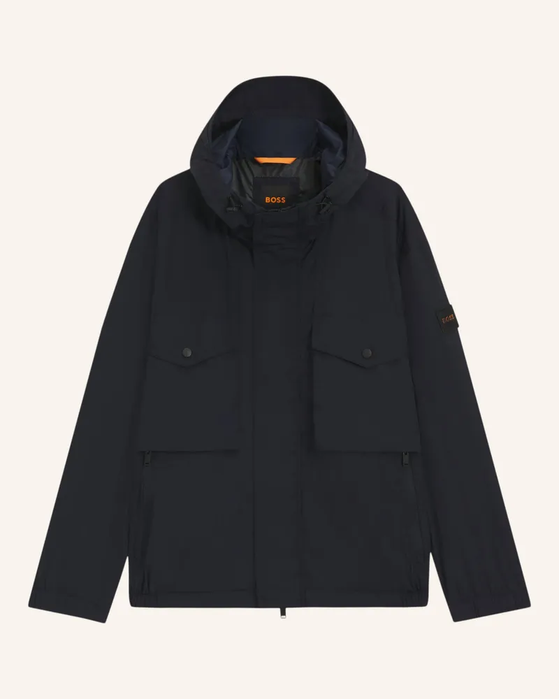 HUGO BOSS Casual Jacke OMUSK-W Oversize Fit Dunkelblau