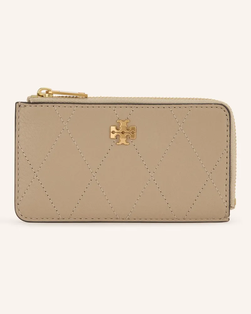 Tory Burch Kartenetui Charlie beige Hellbraun