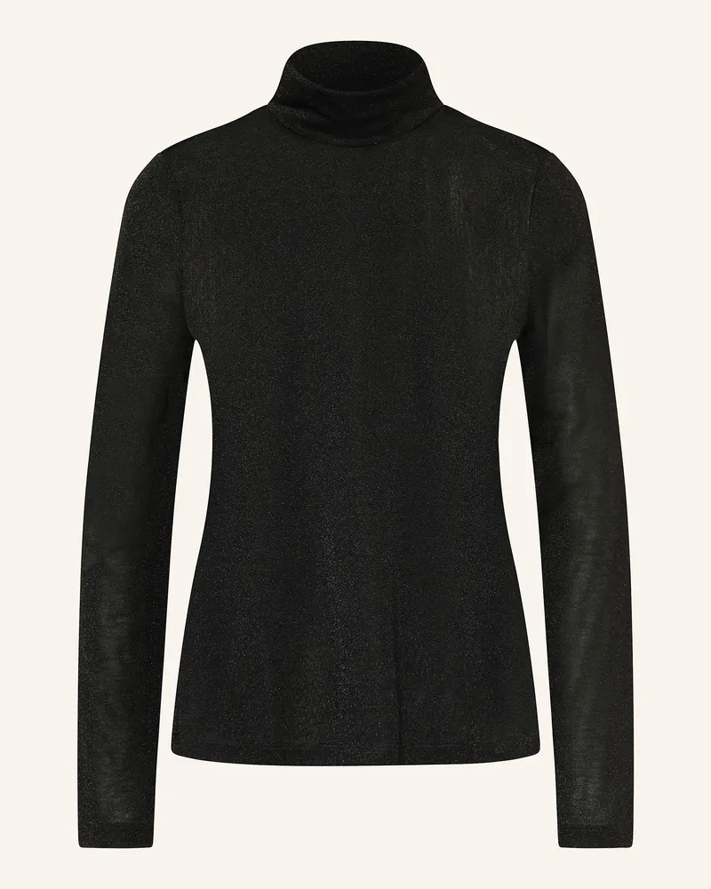 Drykorn Rollkragenshirt ZERAFNE mit Glitzergarn Schwarz