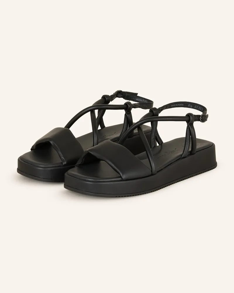 paul green Plateau-Sandalen Schwarz