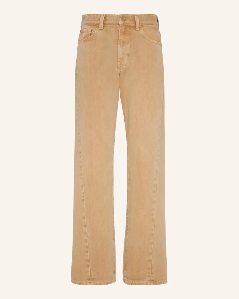 7 for all mankind Jeans Twisted Tess Wide Leg Fit beige Beige