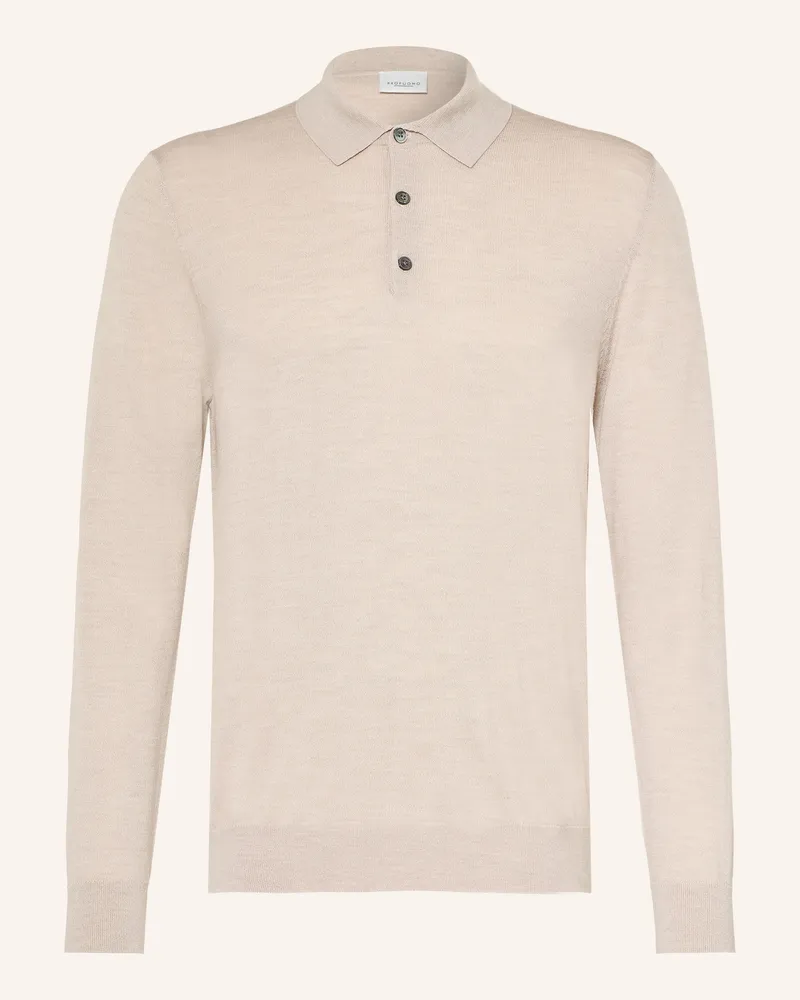 Profuomo Strick-Poloshirt beige Beige
