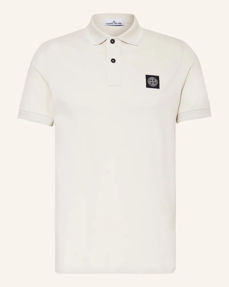 Stone Island Piqué-Poloshirt Weiss