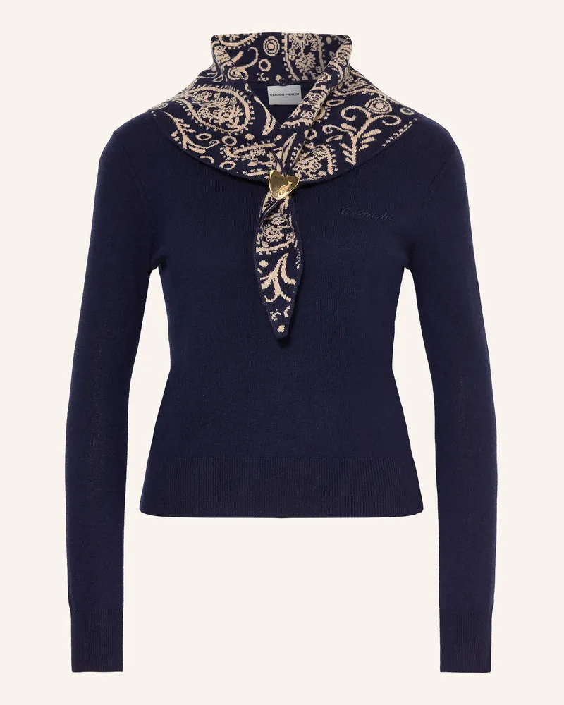 Claudie Pierlot Pullover Mit Abnehmbarem Kragen blau Dunkelblau