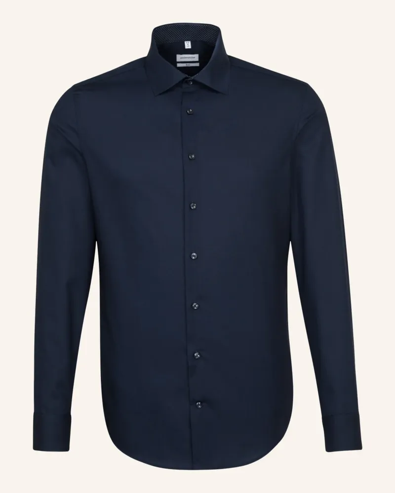 Seidensticker Business Hemd Slim Fit Dunkelblau