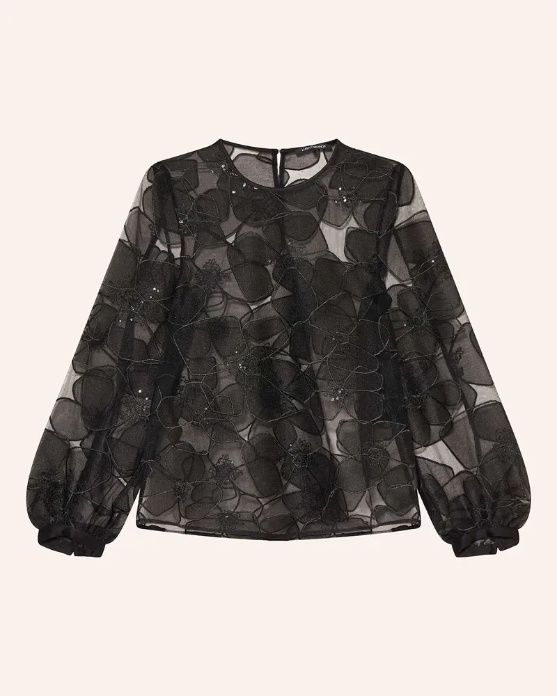 Luisa Cerano Blusenshirt mit Pailletten Schwarz