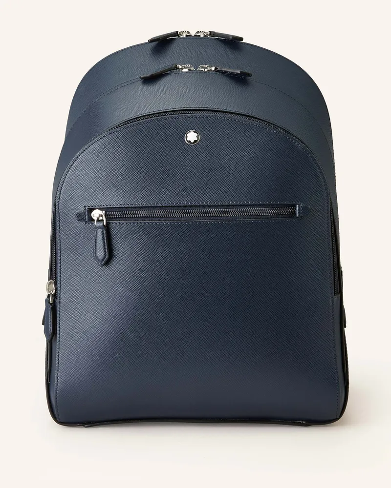 Montblanc Saffiano-Rucksack Dunkelblau