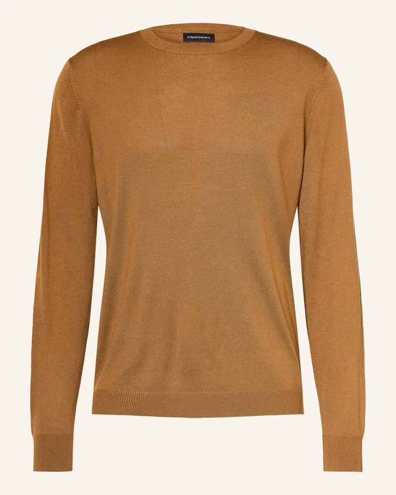 Strokesman's Strokesman Pullover Aus Merinowolle braun Camel