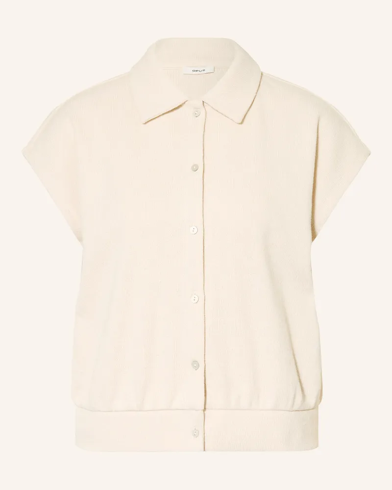 OPUS Strickbluse Glaya weiss Creme