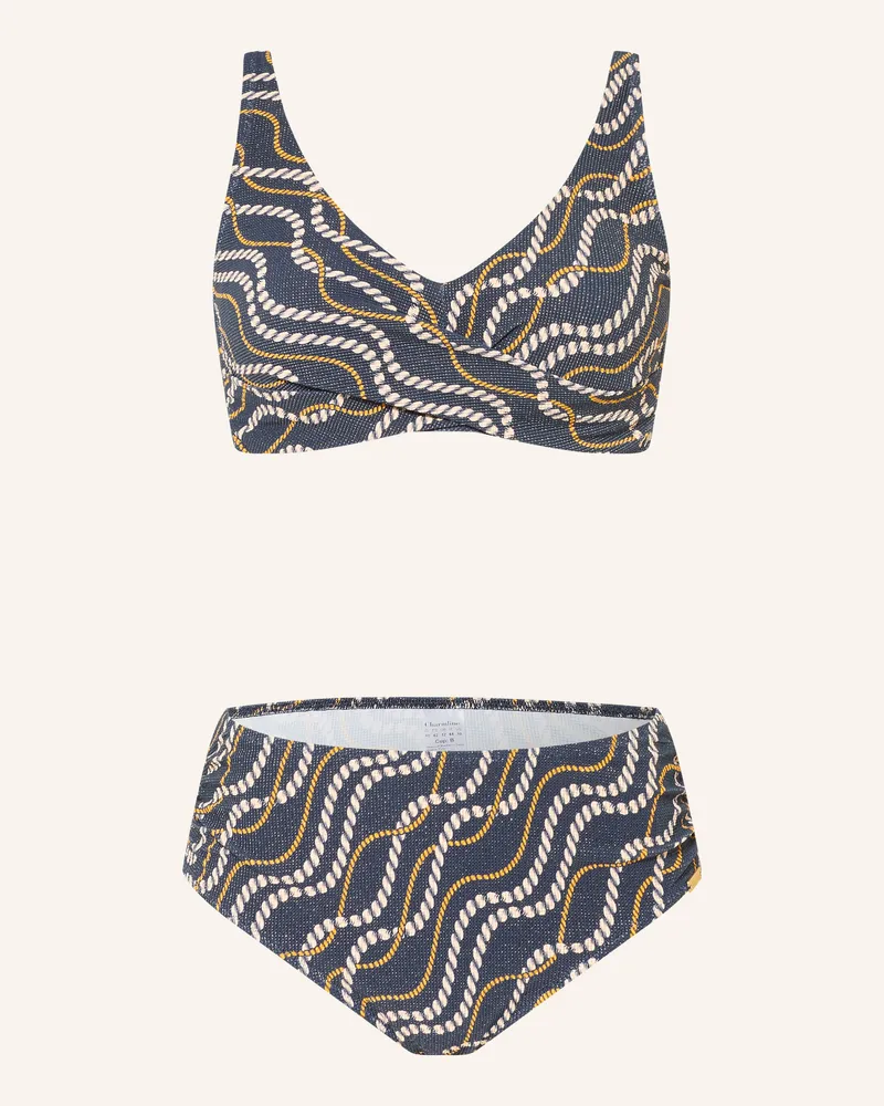 Charmline Bralette-Bikini Interlace Chains Mit Glitzergarn blau Dunkelblau