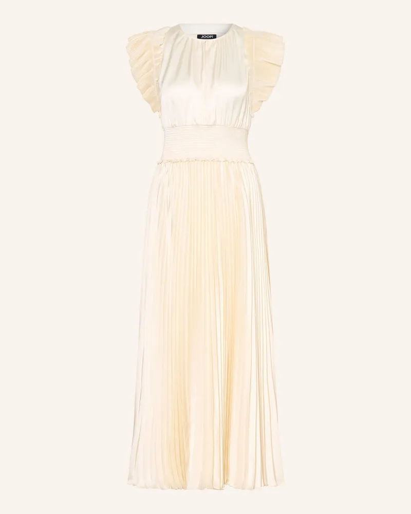 JOOP! Satinkleid DILIA mit Plissees Creme