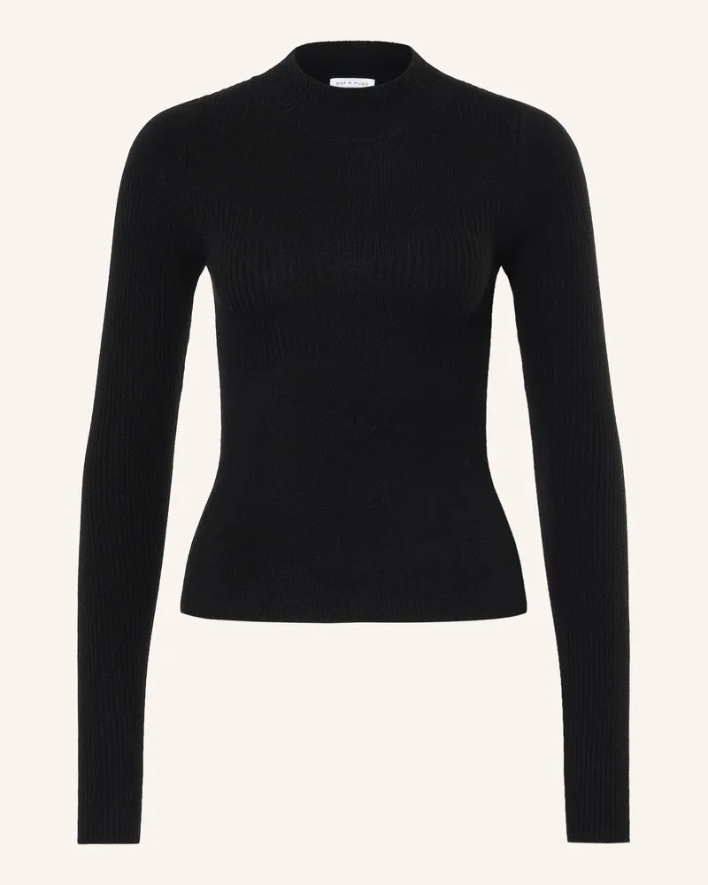 Mrs & HUGS Pullover Mit Cashmere schwarz Schwarz