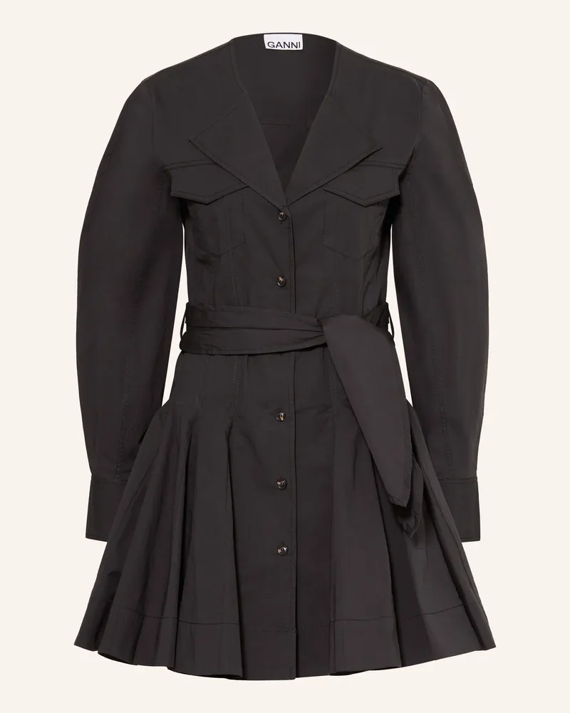 Ganni Kleid schwarz Schwarz
