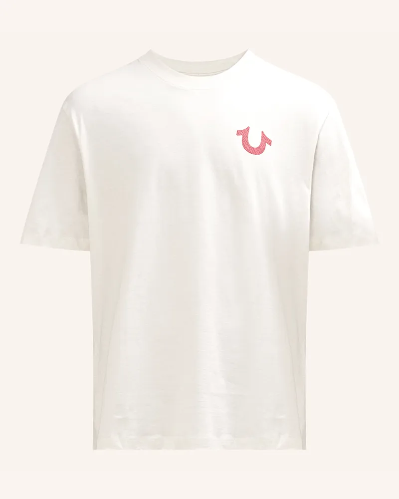 True Religion T-Shirt Number weiss Weiss