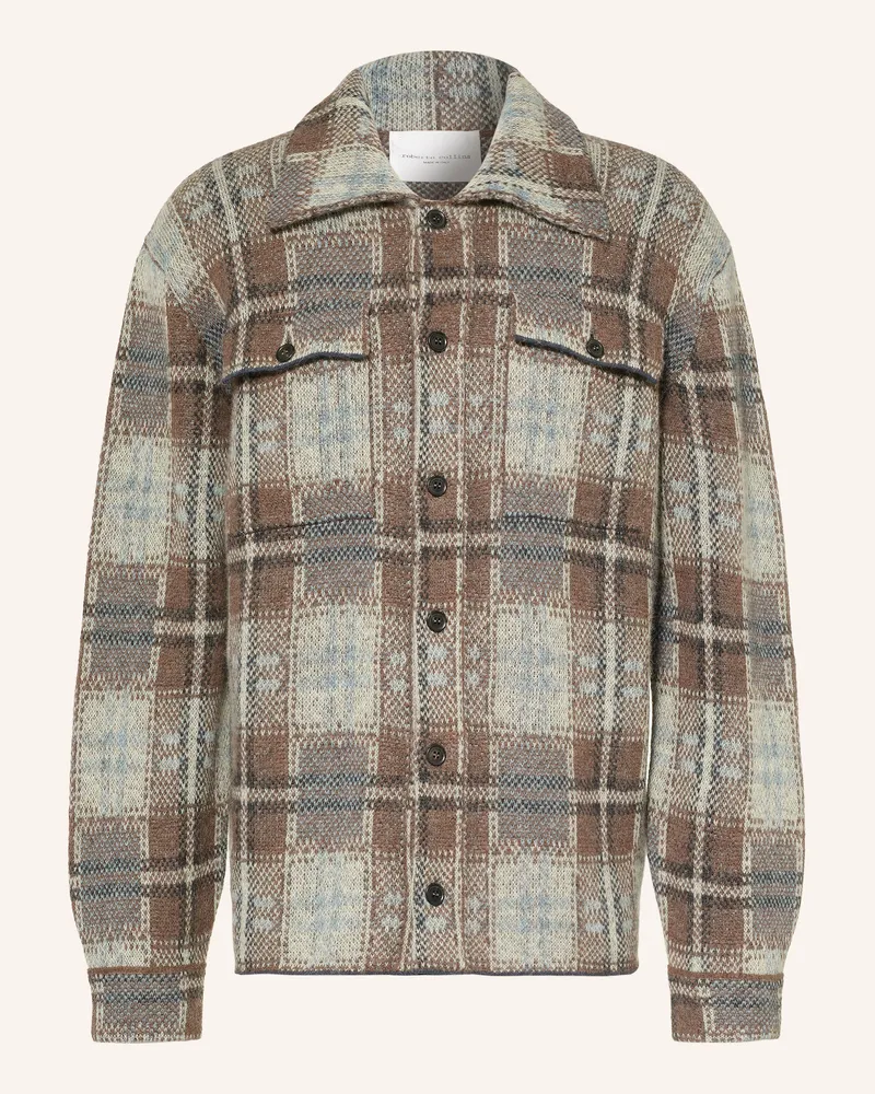 Roberto Collina Strick-Overshirt Mit Alpaka gruen Hellgrün