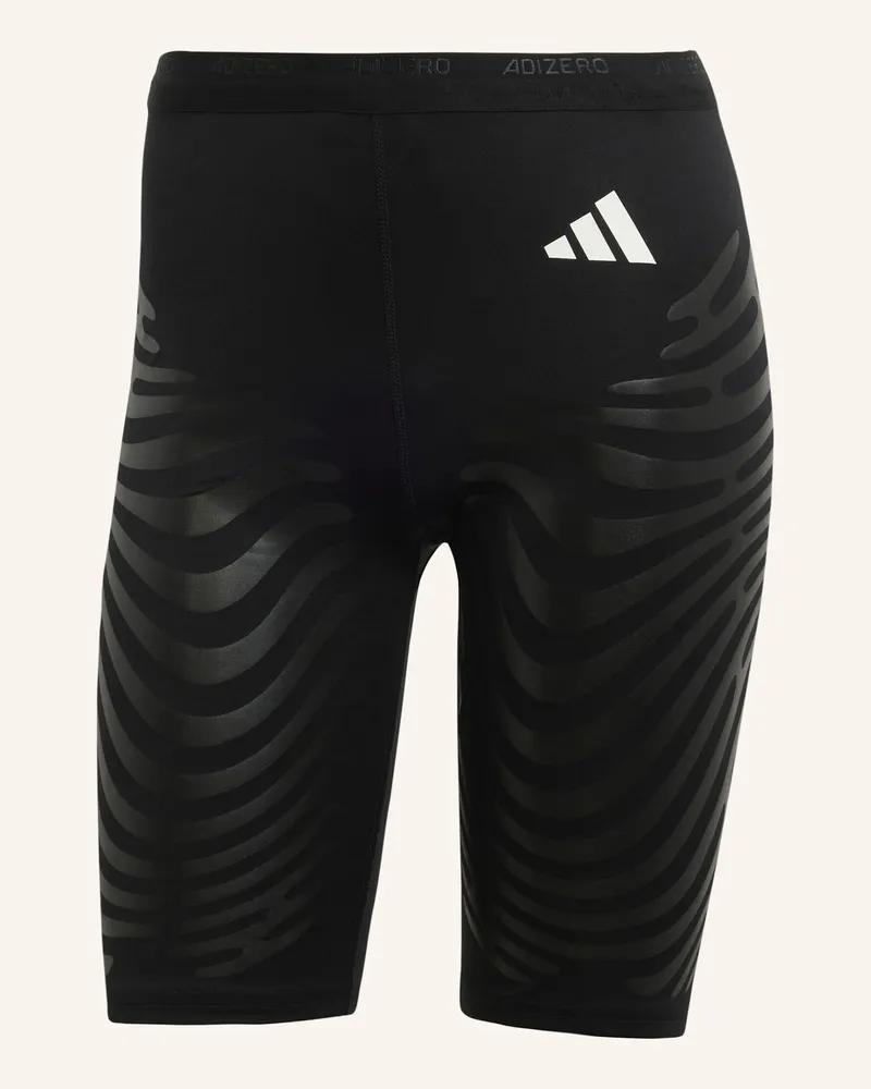 adidas ADIZERO CONTROL RUNNING KURZE LEGGINGS Schwarz
