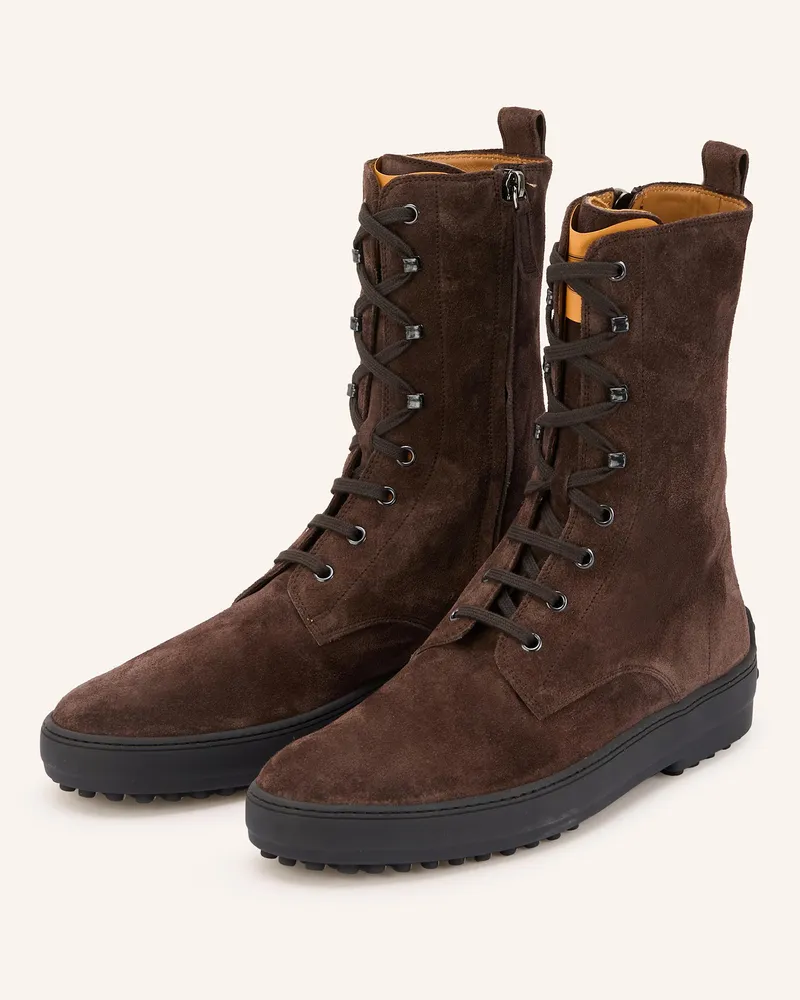 TOD'S Schnürboots braun Dunkelbraun