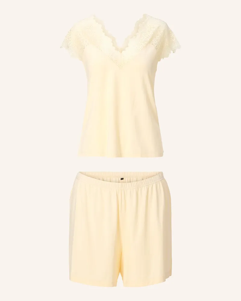 LingaDore Pyjama Set beige Weiss