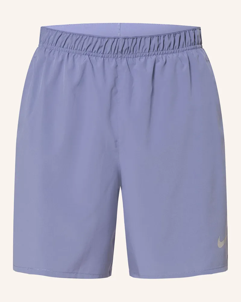 Nike 2-In-1-Laufshorts Dri-Fit Challanger blau Blaugrau