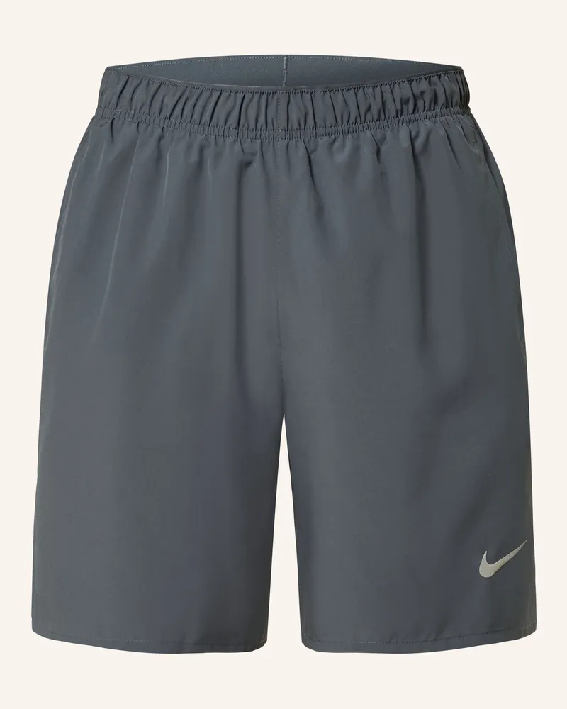Nike 2-In-1-Laufshorts Dri-Fit Challanger blau Blaugrau