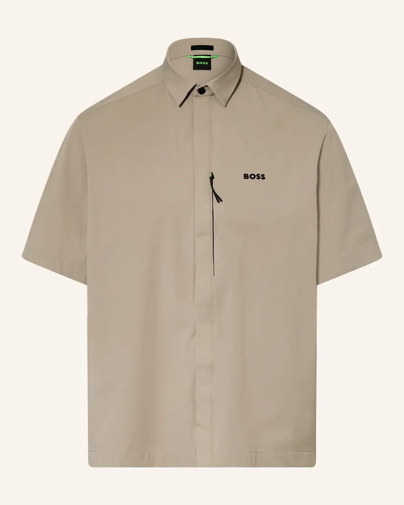 HUGO BOSS Hemd Terrace Comfort Fit gruen Hellbraun