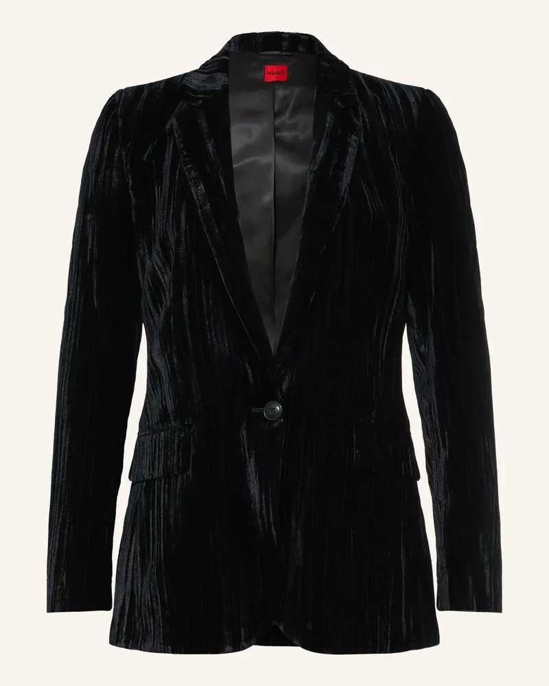HUGO BOSS Samtblazer Aurent schwarz Schwarz