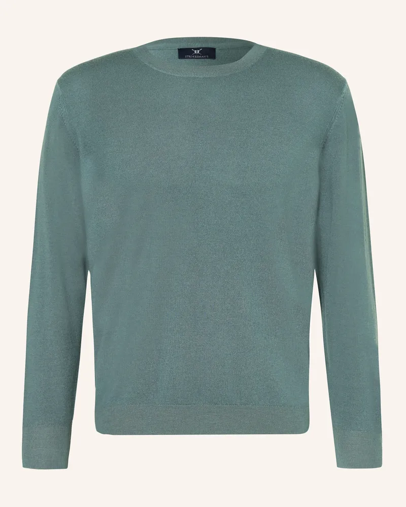 Strokesman's Strokesman Pullover Aus Merinowolle gruen Oliv