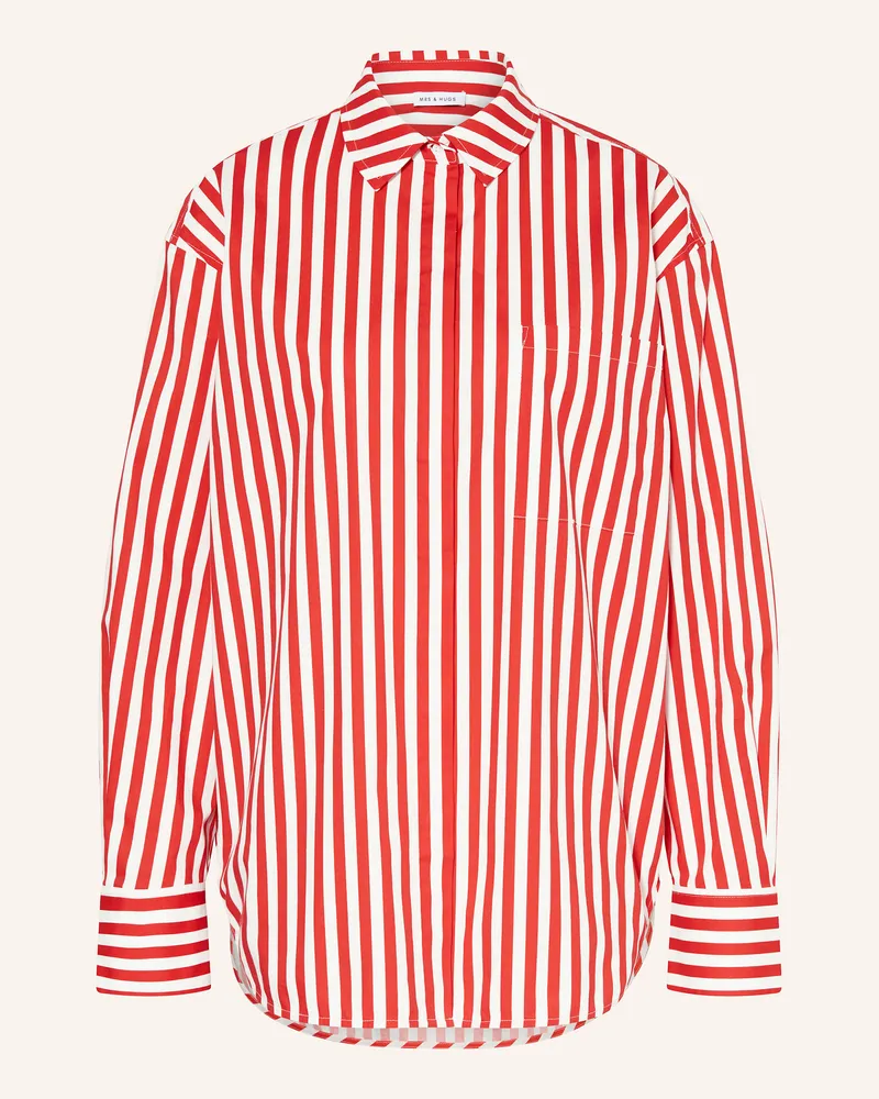 Mrs & HUGS Hemdbluse Weiss